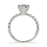 Renata Marquise Cut Solitaire Rope Engagement Ring Setting - Nivetta